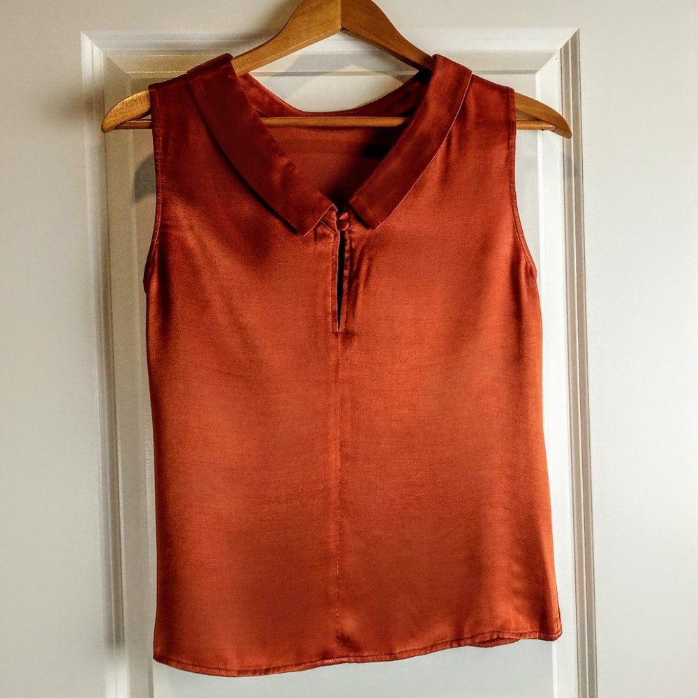 Boden Cinnamon Peter Pan Collar Sleeveless Top NWT - image 2